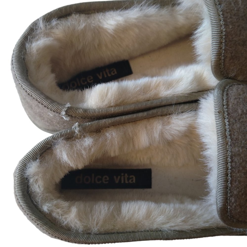 DOLCE VITA WOMEN'S SIZE 10 BEIGE SLIPPERS SLIP ON LINED NEW WITHOUT BOX - Picture 4 of 5